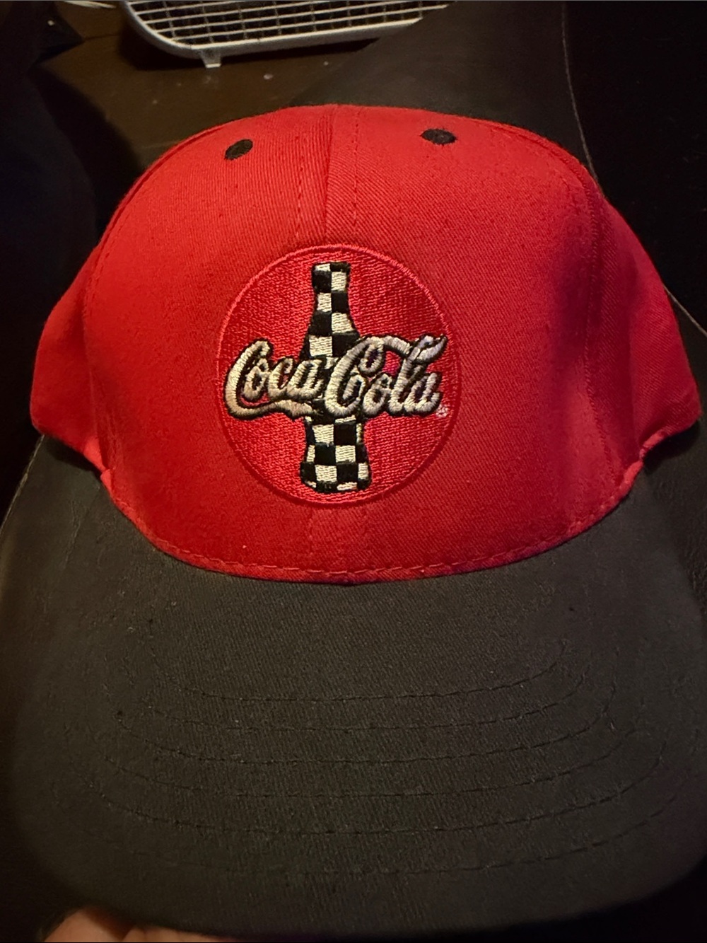Rare Vintage Coca-Cola Official Soft Drink of NASCAR Snapback Hat Cap 90s Coke.